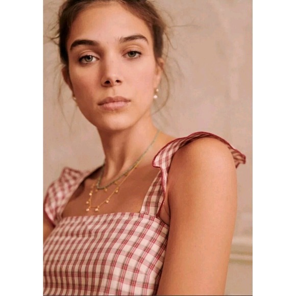 Sezane Top Women's 44 Loungewear Multicolored Organic Cotton Loungewear Cozy - Picture 2 of 13